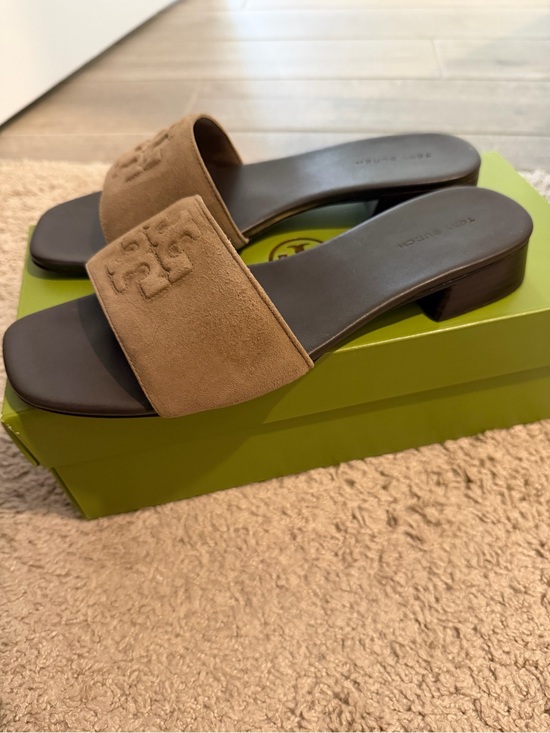 Tory Burch Shoes - Tory Burch Everly Block Heel Slide